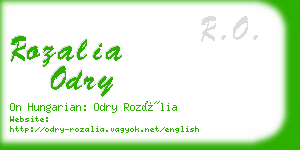 rozalia odry business card